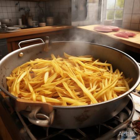 土豆条炒牛肉，香辣提味