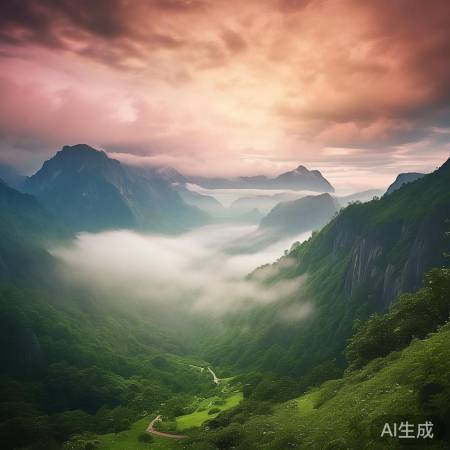 山水画面惊艳,令人陶醉