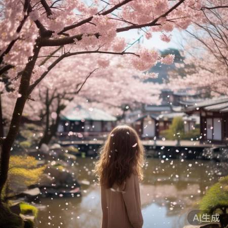 京都樱花雨,感动不已