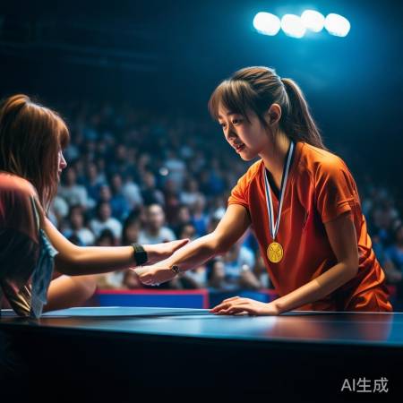 孙颖莎场下温馨慰敌