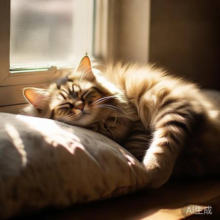 猫咪恋抱枕,寻找安全感