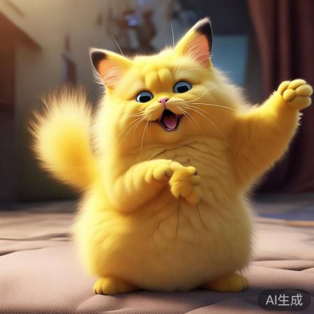 皮卡丘猫咪萌态搞笑
