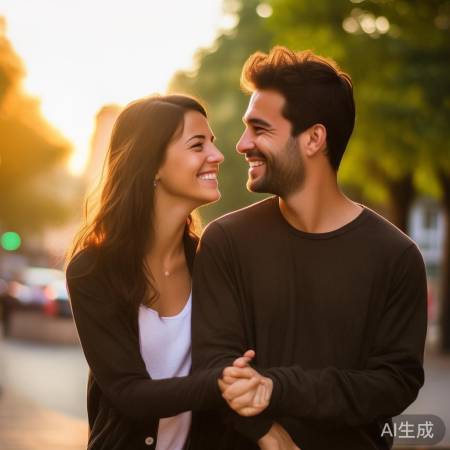 甜蜜牵手，心动画面