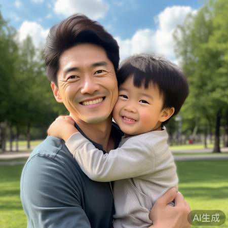 金世佳父子甜蜜时光