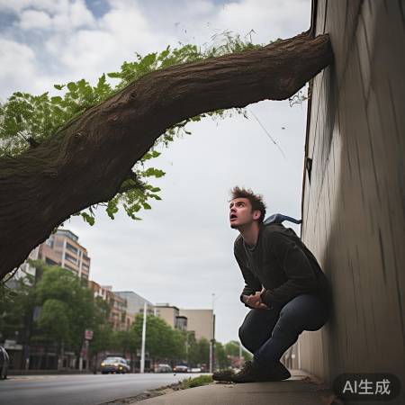 避摇坠物，远离树下广告