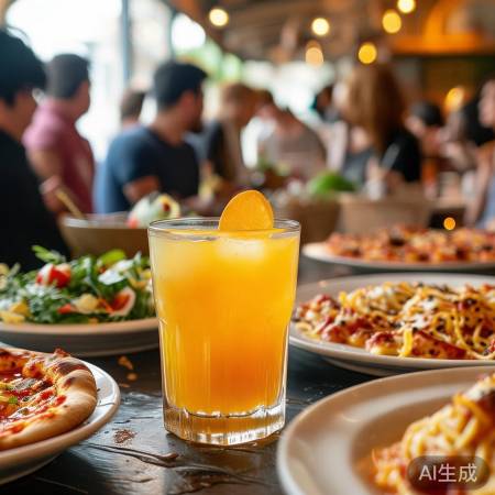 果粒橙橙汁,口感独特,美味惊喜