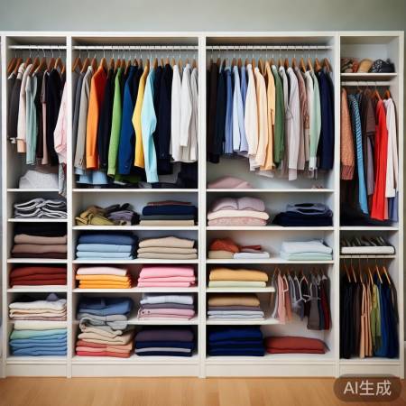 衣橱分类收纳,井然有序