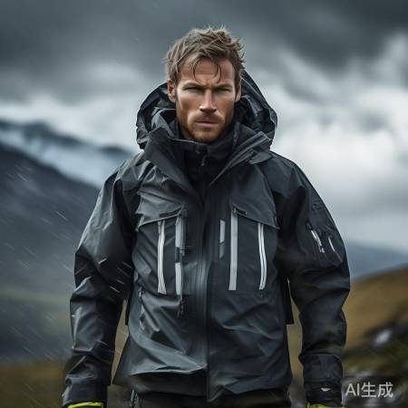 冲锋衣面料,防水透气。