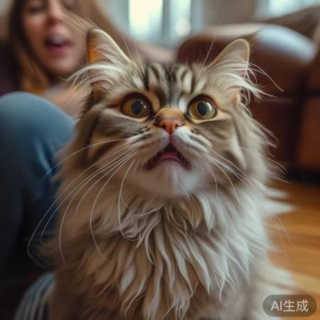 猫咪听力敏锐，以哭声求关注。