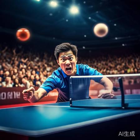 樊振东反手绝杀，观众沸腾