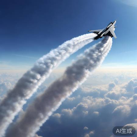 中国战机尾迹美如画