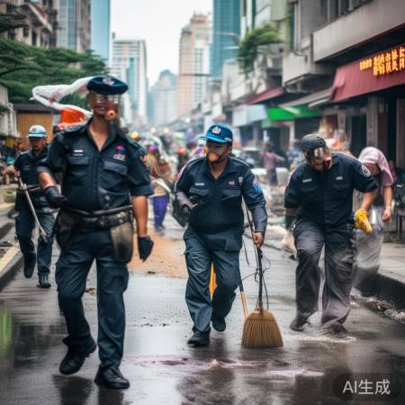 广州街头，风雨无阻的坚守
