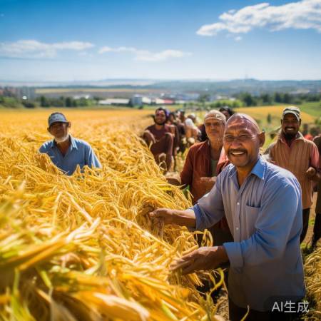丰收喜悦，致敬农民