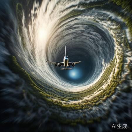 飞机穿梭神秘风眼