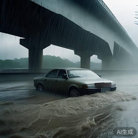 台风桥下勿停车