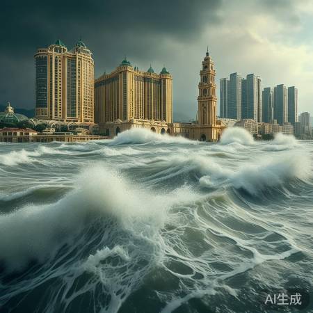 “澳门海水倒灌奇观”