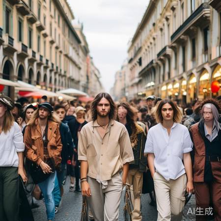 米兰街头白鹿街拍，时尚新风向