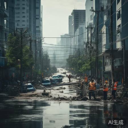 台风致停电修路，交通受影响