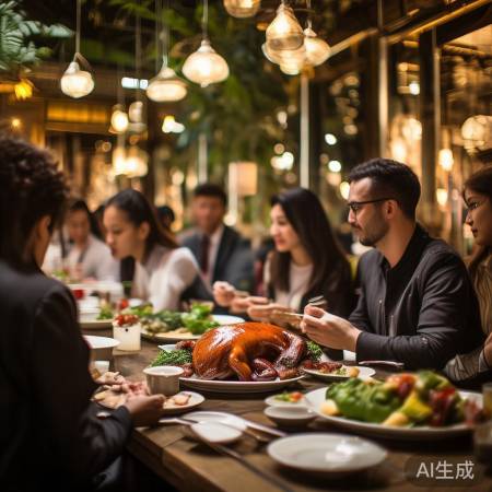高端温馨，座无虚席烤鸭宴