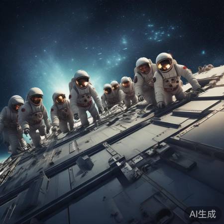 航天员勇攀科技高峰