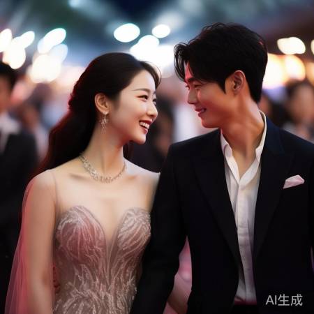 明星牵手走红毯，甜蜜互动
