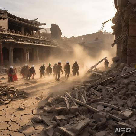 甘肃陇西地震救援忙