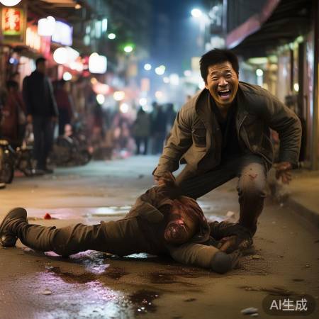 醉酒男子暴打外卖骑手