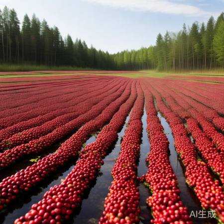 神秘蔓越莓园,果实水景美