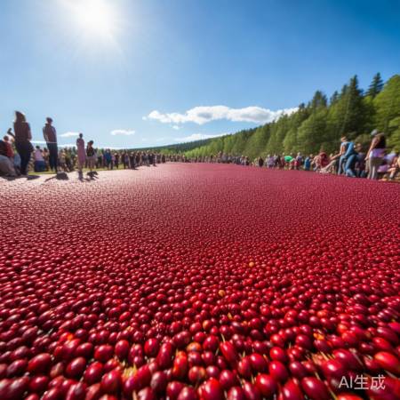 “黑龙江蔓越莓红海景观”