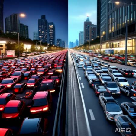 鸳鸯锅景象，堵车各具风味