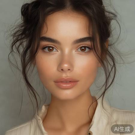 迪丽热巴妆容自然,气质出众