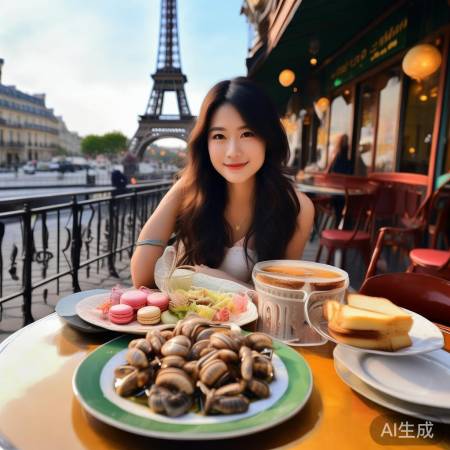 章若楠巴黎美食之旅