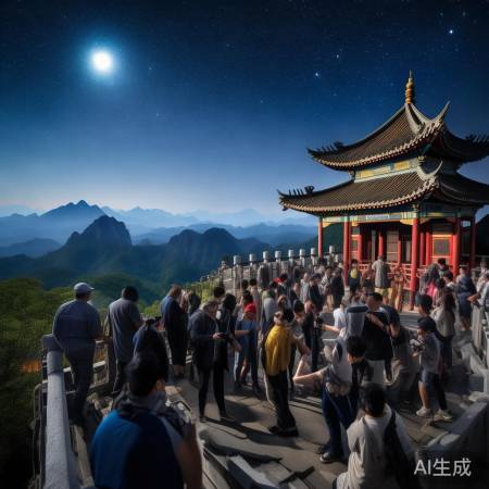 泰山山顶观星乐