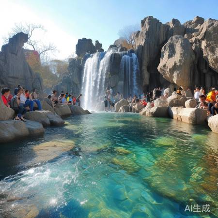 “济南网红打卡圣地趵突泉”