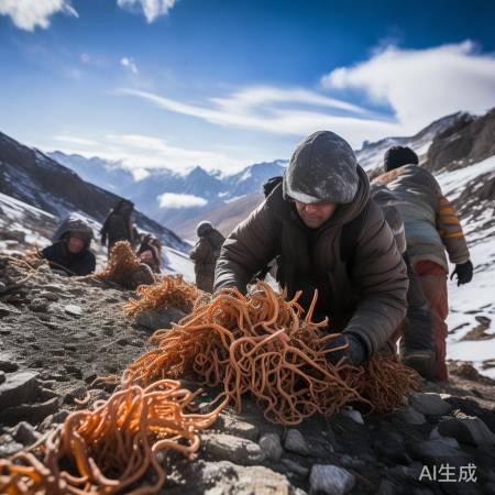 高原虫草,采挖不易
