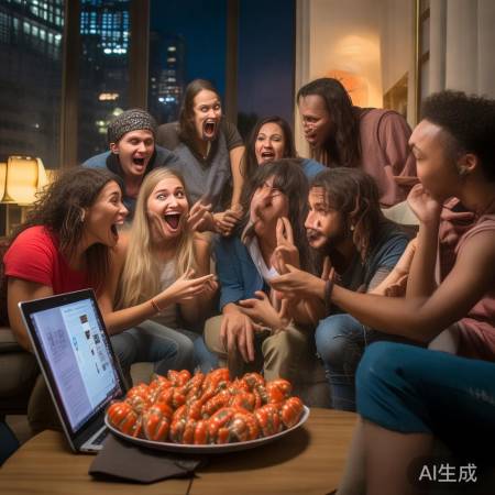 女子咬蟹牙裂，网友热议