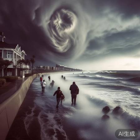 “台风红色预警：紧急行动！”