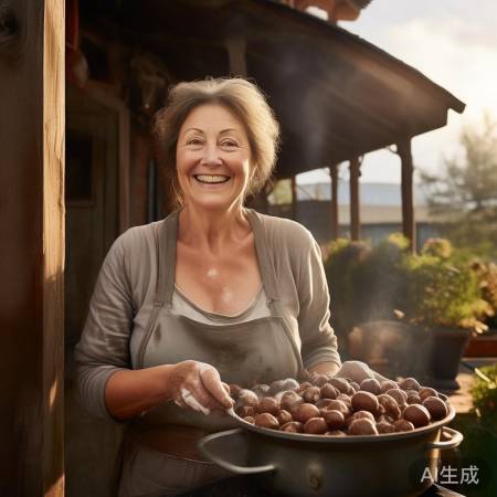 热情民宿老板煮栗子