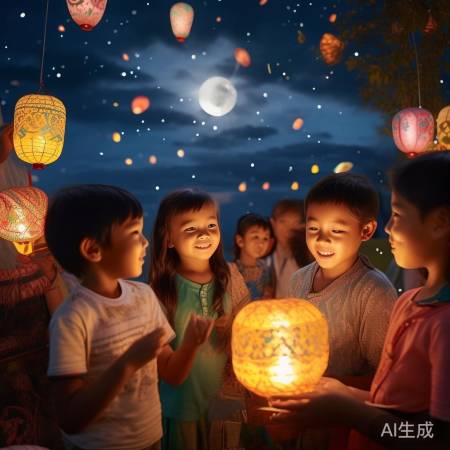 中秋猜灯谜快乐时光