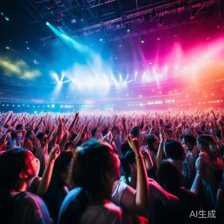 粉丝狂热演唱会狂欢