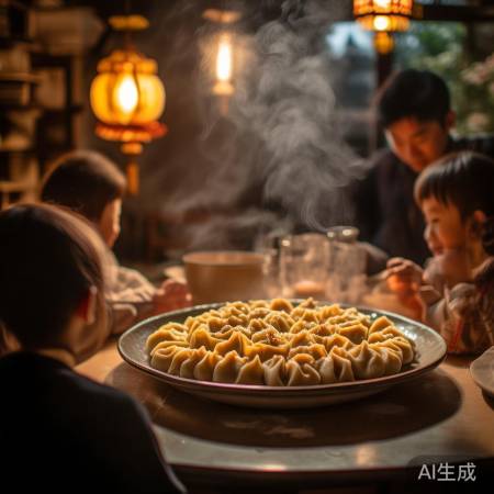 北方中秋吃饺子，寓意团圆美满