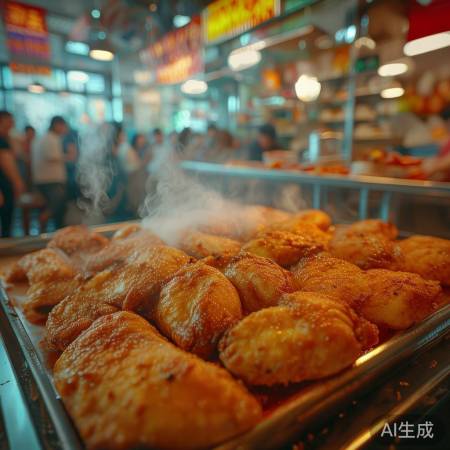 鸡排哥店，美味天堂，注意健康。