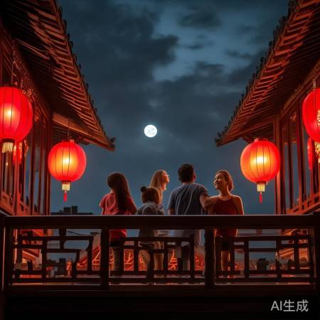 中秋月圆思团圆