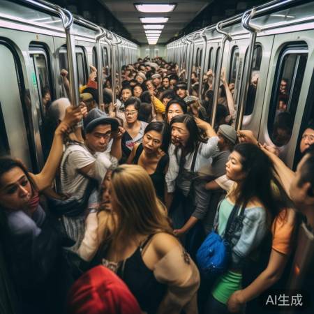地铁高峰拥挤引纠纷