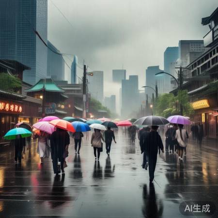 北京连绵阴雨，梅雨季馈赠