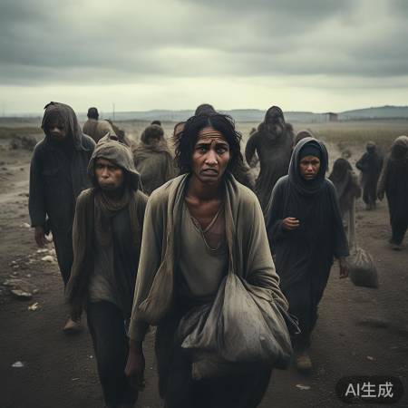 战争难民背井离乡