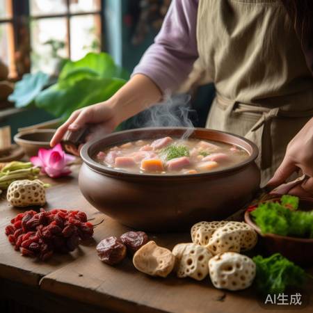 莲藕汤简单易做，养生佳品