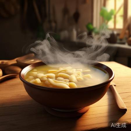 炖汤撇沫，莲藕暖身汤