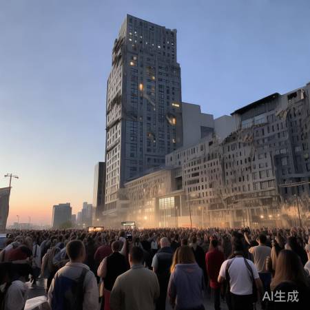 XX大厦惊现疤痕，热议朋友圈