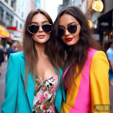 美女穿搭惊艳，颜值爆表